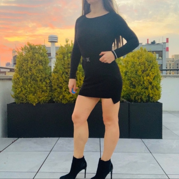 COS Wool Black Little Slim Skinny Bodycon Dress - Picture 7 of 16